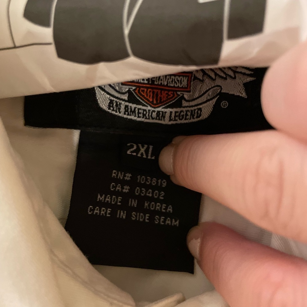 Harley Davidson white button down - Picture 5 of 11